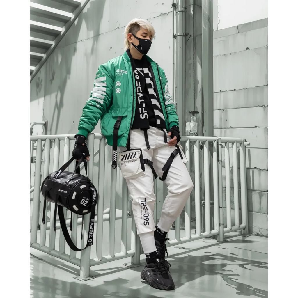 Y-2050 Techwear Green Bomber Jacket - Jackets & Coats - Bomber Jacket - 4