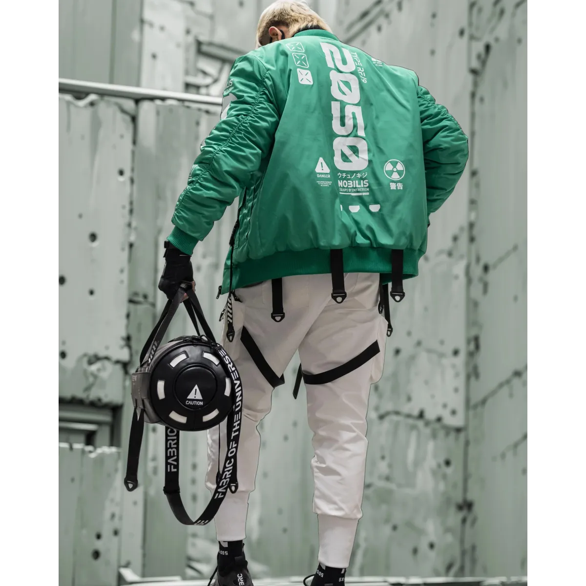 Y-2050 Techwear Green Bomber Jacket - Jackets & Coats - Bomber Jacket - 5
