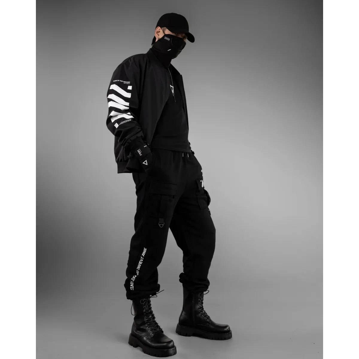 BLS-Type 230 Black French Terry Cargo Pants - Bottoms - Cargo Pants - 5