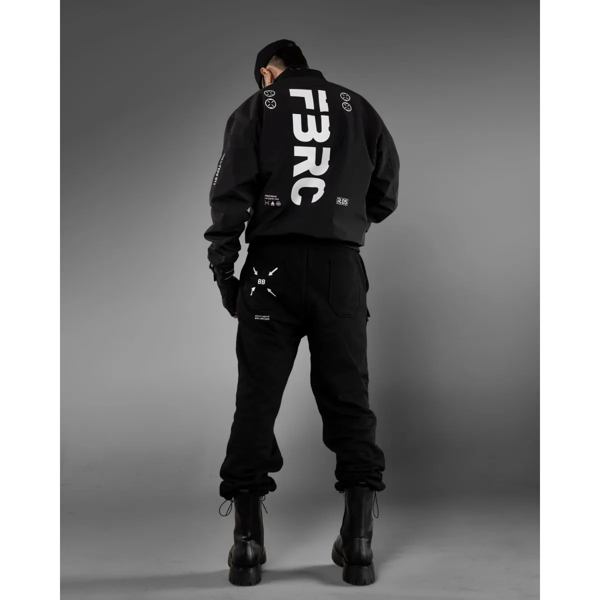 BLS-Type 230 Black French Terry Cargo Pants - Bottoms - Cargo Pants - 6