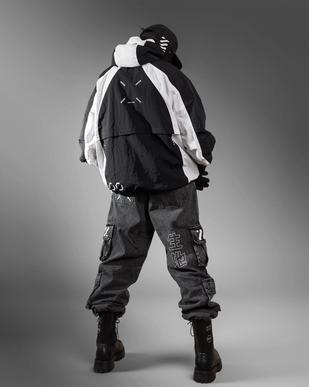 DJ-Type 001A Charcoal Denim Cargo Pants