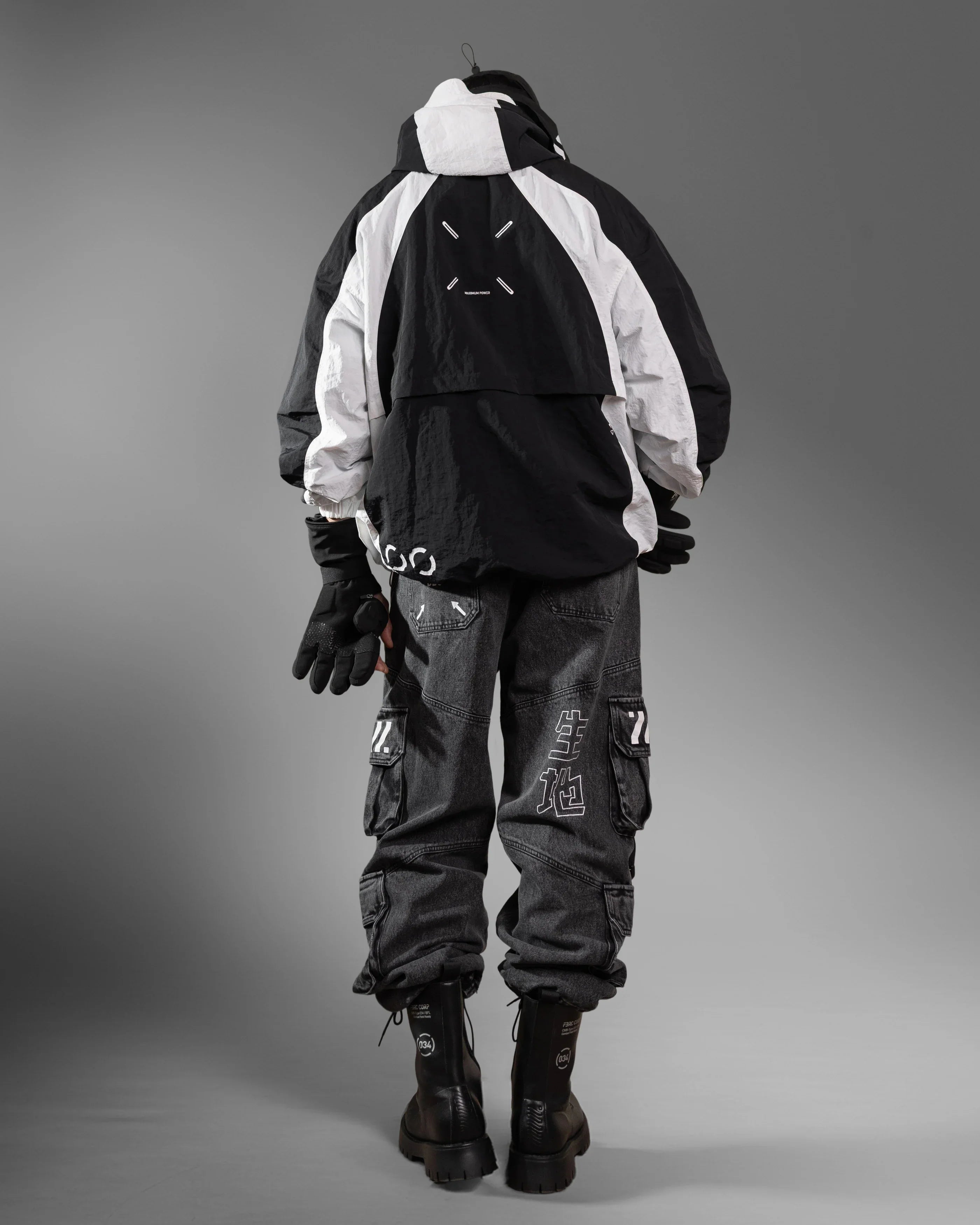 DJ-Type 001A Charcoal Denim Cargo Pants