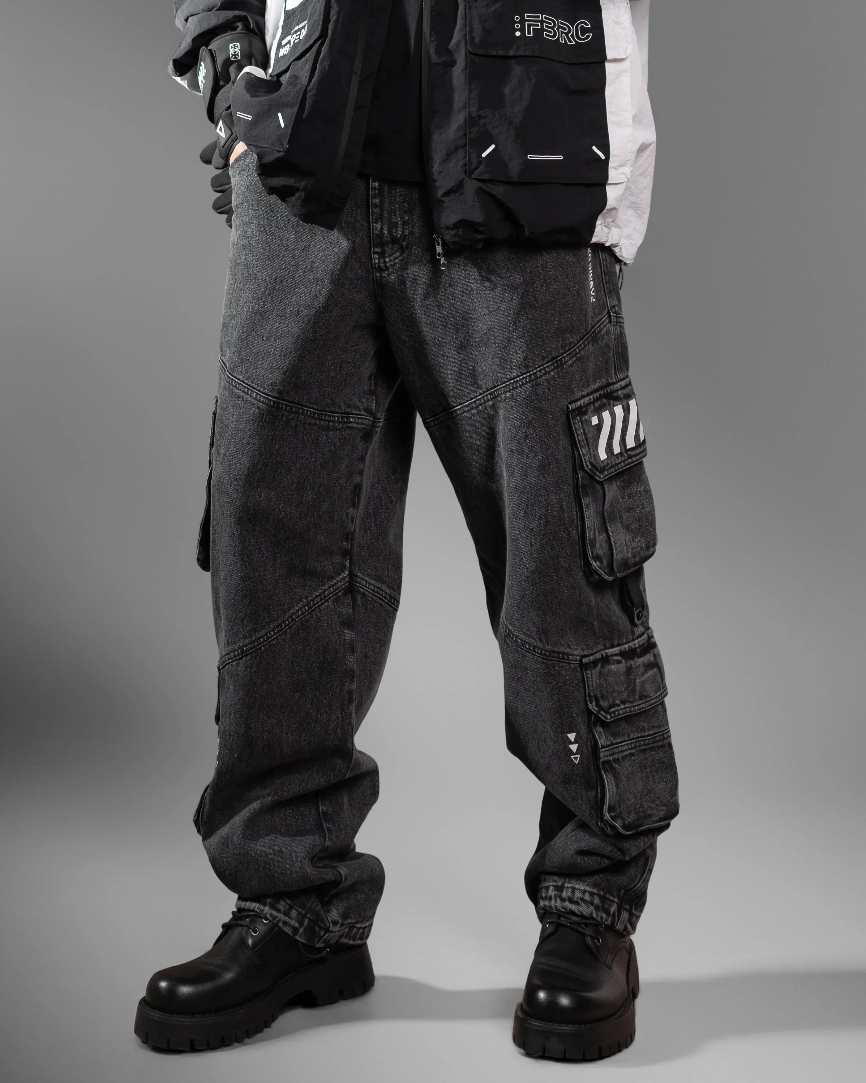 DJ-Type 001A Charcoal Denim Cargo Pants