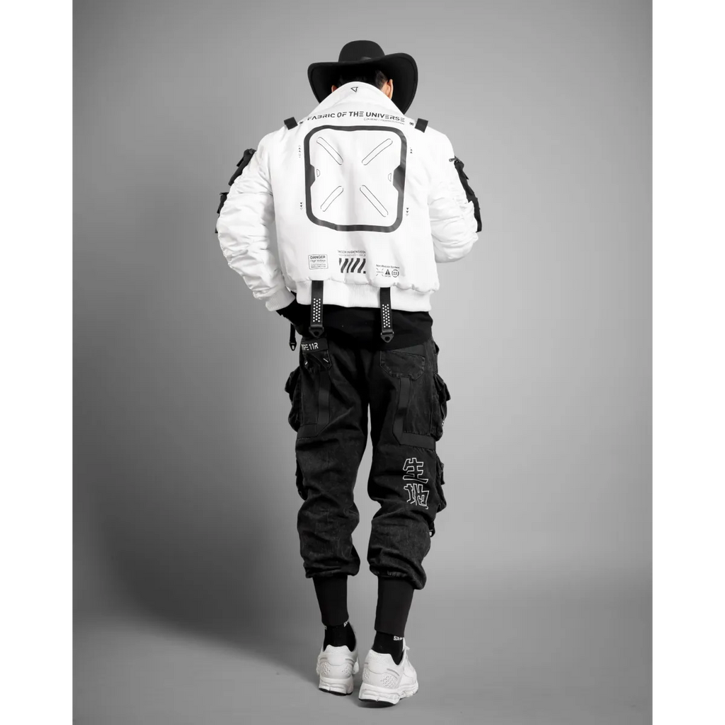 XB-04 White Techwear Bomber Jacket - Jackets & Coats - Bomber Jacket - 4