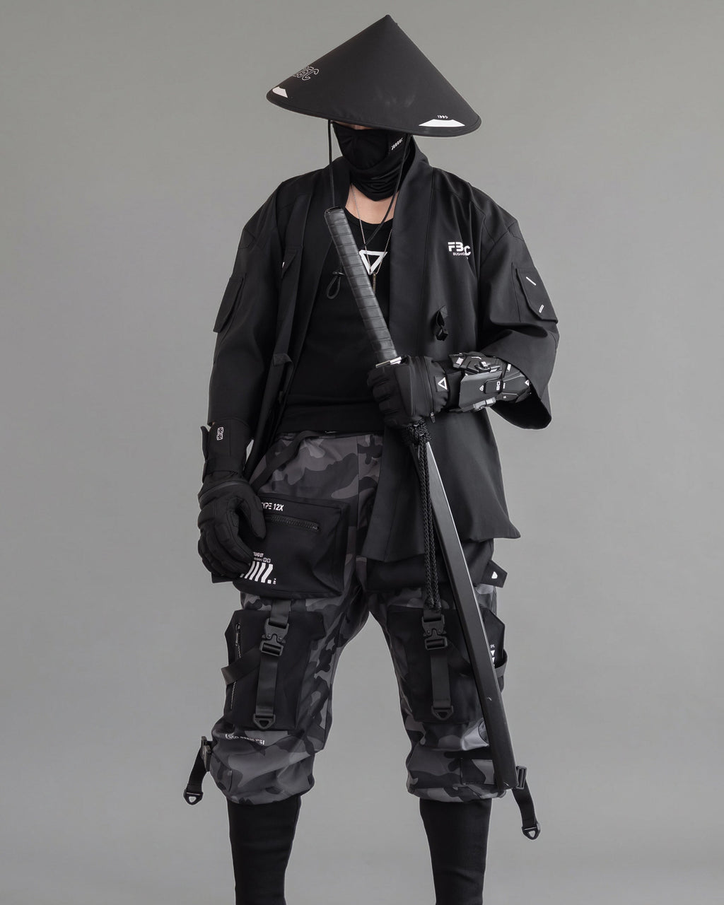 Kimo-Type 045 Black Lightweight Kimono Shirt