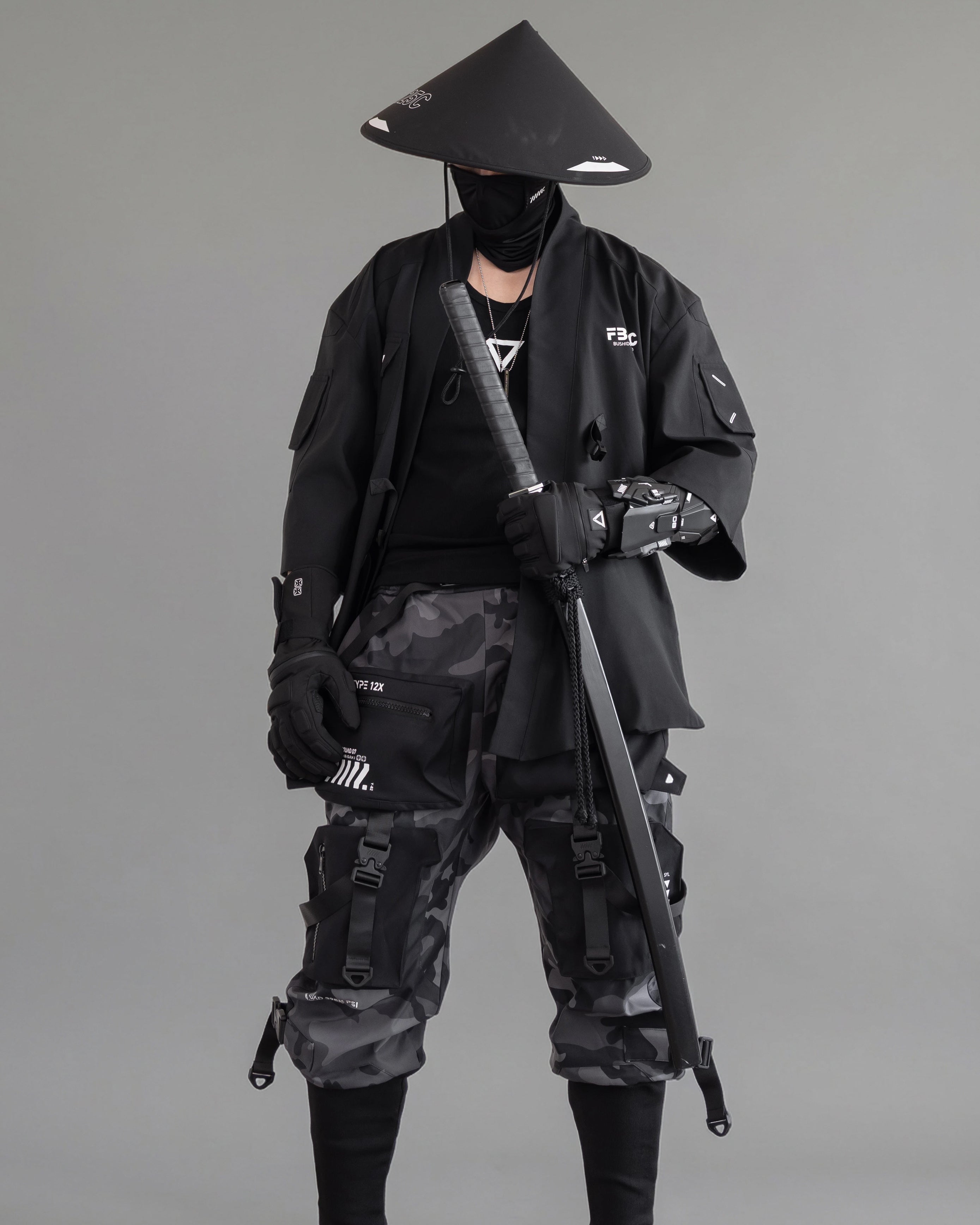 Kimo-Type 045 Black Lightweight Kimono Shirt