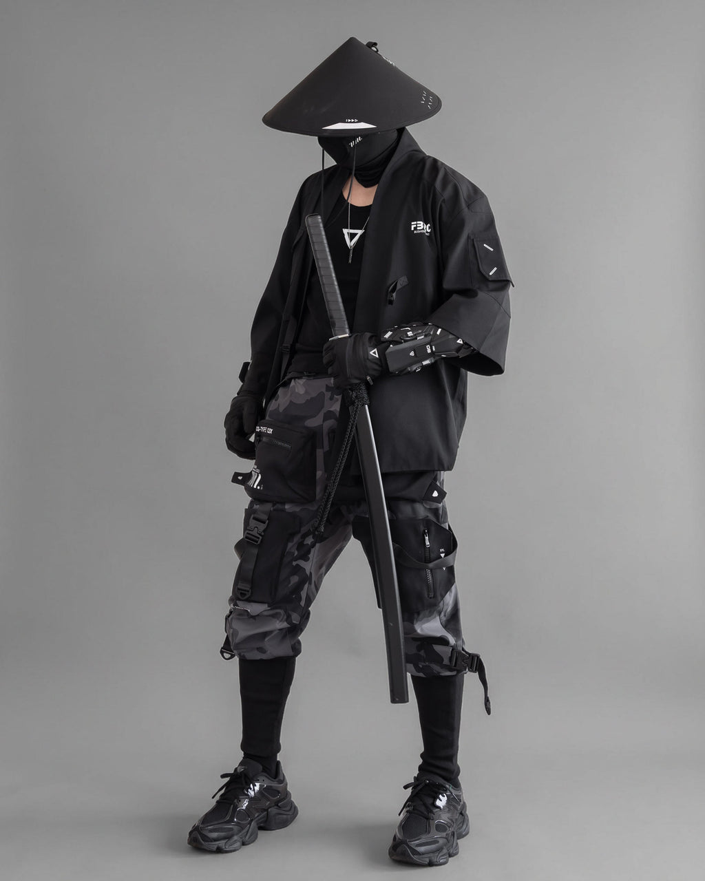 Kimo-Type 045 Black Lightweight Kimono Shirt