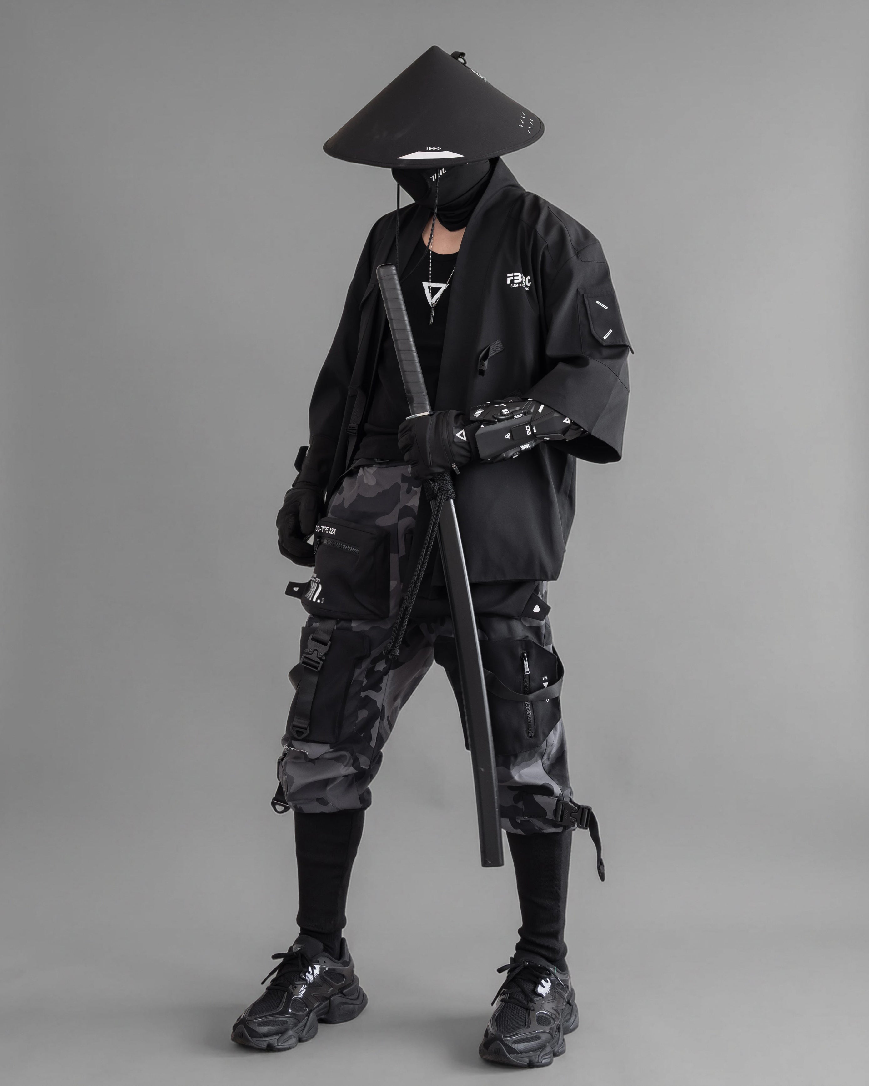 Kimo-Type 045 Black Lightweight Kimono Shirt