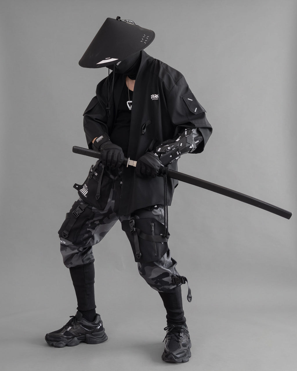 Kimo-Type 045 Black Lightweight Kimono Shirt