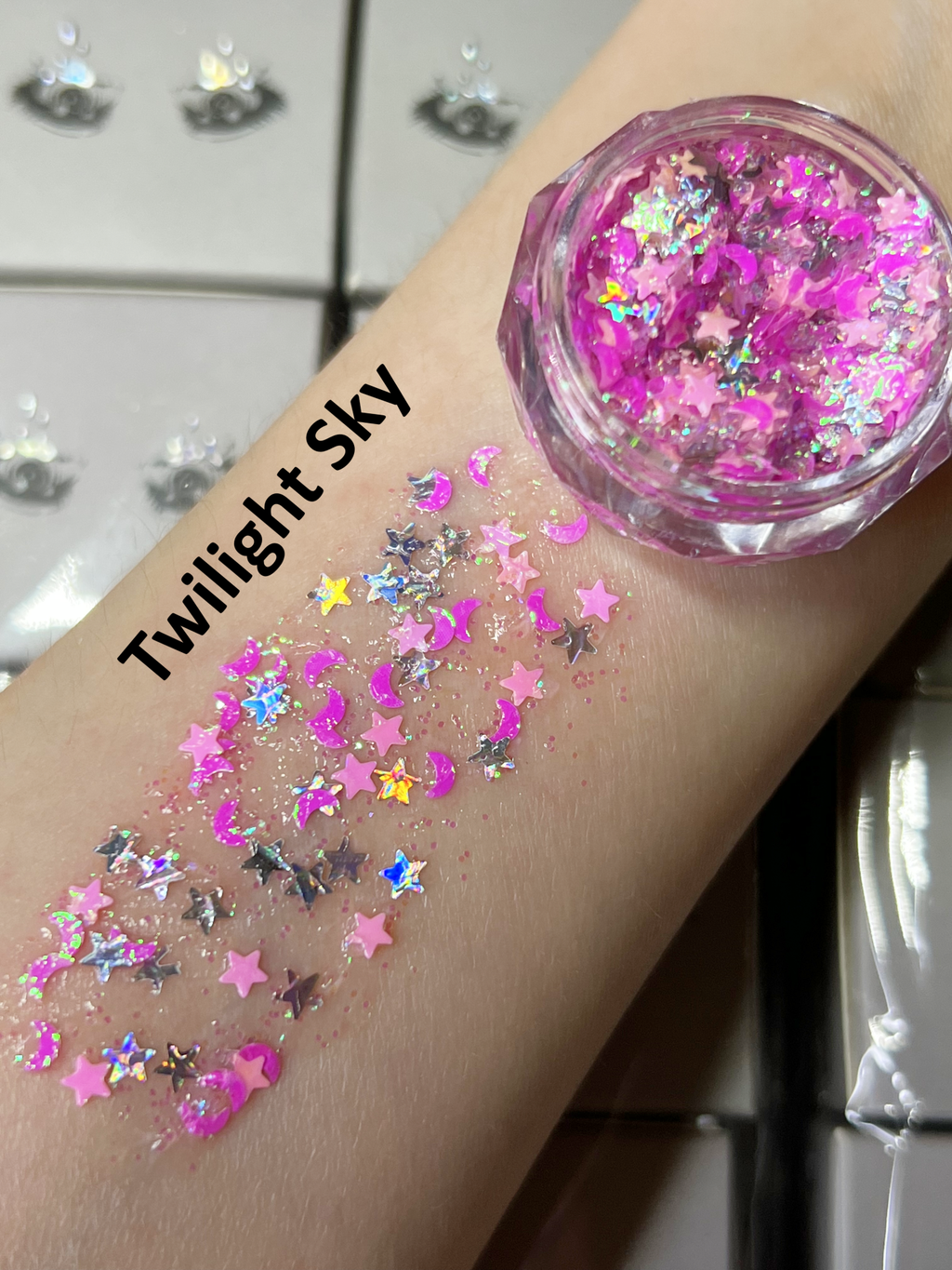 Gel Glitter Tears Festival Makeup