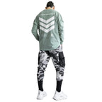 V3-3 Cyber Graphic Faded Green Long Sleeve Tee - T-Shirts - T-Shirt - 5