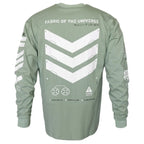 V3-3 Cyber Graphic Faded Green Long Sleeve Tee - T-Shirts - T-Shirt - 1