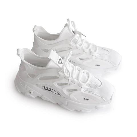 SN-Type 02B Futuristic White Sneakers