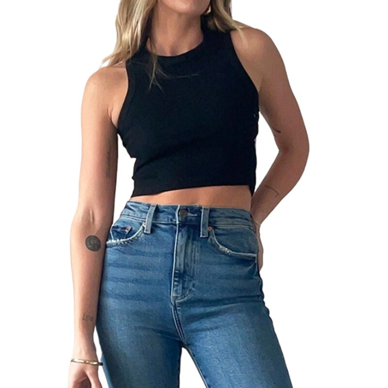 Casual Tank Crop Tops - Kawaii Stop - Back, Camis &amp; Tops, Casual, Clothes, Color, Crop, Crop Tops, Hollow Out, Sleeveless, Slim Fit, Solid, T-Shirts, Tank, Tops, Tops &amp; Tees, Women, Women's, Women's Clothing &amp; Accessories