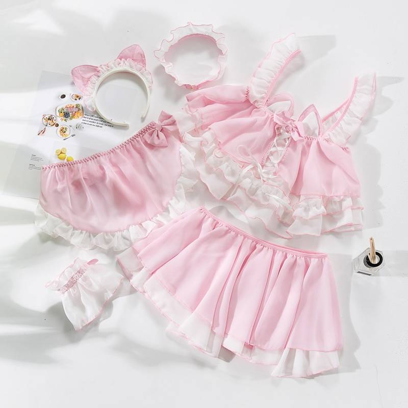 Anime Cat Girl Outfit - Kawaii Stop - Adult Games, Anime, Black, Bondage, Bow, Cat Girl, Clothing, Cosplay, Cute, Exotic, Fashion, Harajuku, Intimates, Japanese, Kawaii, Korean, Lingerie, Maid, Nylon, Outfit, Pink, Polyester, Set, Sets, Sexy Lingerie, Sexy Products, Solid, Uniform, Women's, Women's Clothing &amp; Accessories