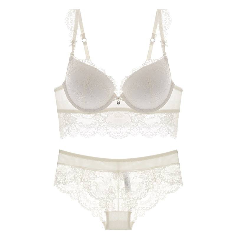 Lace Lingerie Set - Kawaii Stop - Acrylic, Back Closure, Bra, Bras, Convertible Straps, Cute, Floral, Intimates, Lace, Lingerie, Nylon, Panties, Panty, Polyester, Sensuous, Set, Sets, Sexy, Sexy Lingerie, Sexy Products, Underwear, Underwire, Women's, Women's Clothing &amp; Accessories