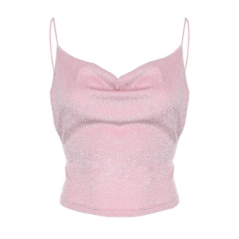 Sparkle Cami Top - Kawaii Stop - Adorable, Autumn, Broadcloth, Cami, Camis &amp; Tops, Cotton, Cute, Elegant, Fashion, Gothic, Harajuku, Japanese, Kawaii, Korean, Sleeveless, Solid, Spandex, Sparkle, Spring, Streetwear, Style, Tees, Top, Tops, Tops &amp; Tees, V-Neck, Women's Clothing &amp; Accessories