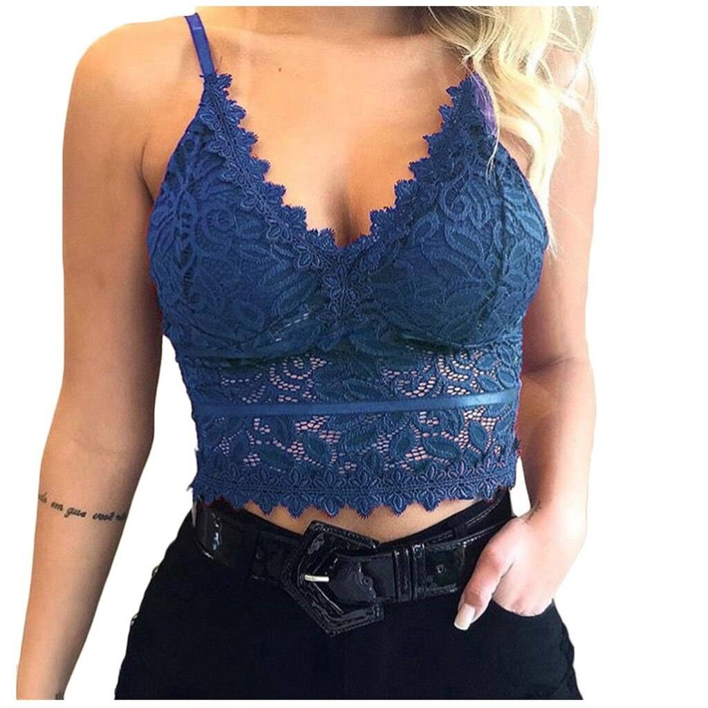 Lace Bralette Crop Top - Kawaii Stop - Camis &amp; Tops, Crop Top, Cute, Kawaii, Lace, Sleeveless, Spandex, Summer, Tops &amp; Tees, Women's Clothing &amp; Accessories