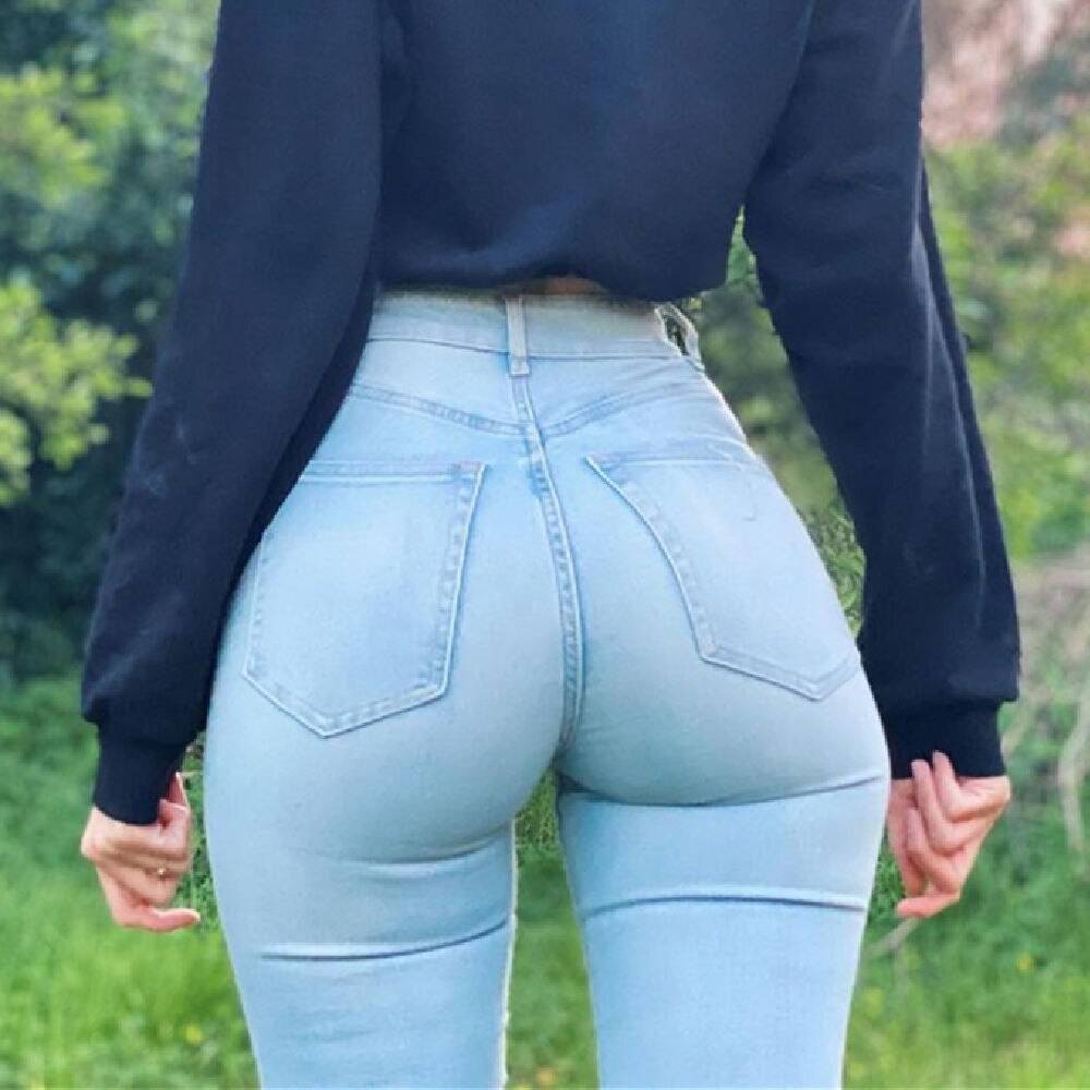 High Waisted Skinny Jeans - Kawaii Stop - Bottoms, Butt-lifting, Cotton, Fashion, High, High Waist, High Waisted, Jeans, Leggings, Long, Oversized, Pants &amp; Capris, Polyester, Retro, Sexy, Skinny, Spandex, Street, Stretch, Women, Women's Clothing &amp; Accessories, Zipper Fly
