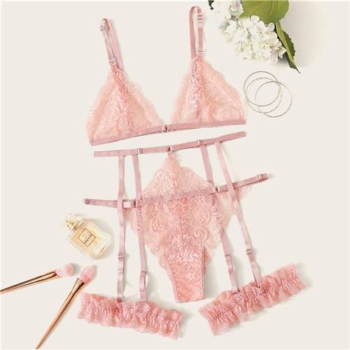 Women's Lingerie Set in Multiple Colors - Kawaii Stop - Allure and Comfort, Chic and Sensual, Choose Your Favorite Color, Complete Lingerie Ensemble, Feel Confident and Beautiful, Intimate Wear, Multiple Color Options, Polyester and Spandex Blend, Sexy Lingerie, Sexy Products, Solid Pattern, Women's, Women's Lingerie Set