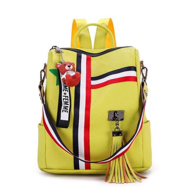 Women’s Trendy Backpack - Yellow - Women’s Clothing & Accessories - Backpacks - 11 - 2024