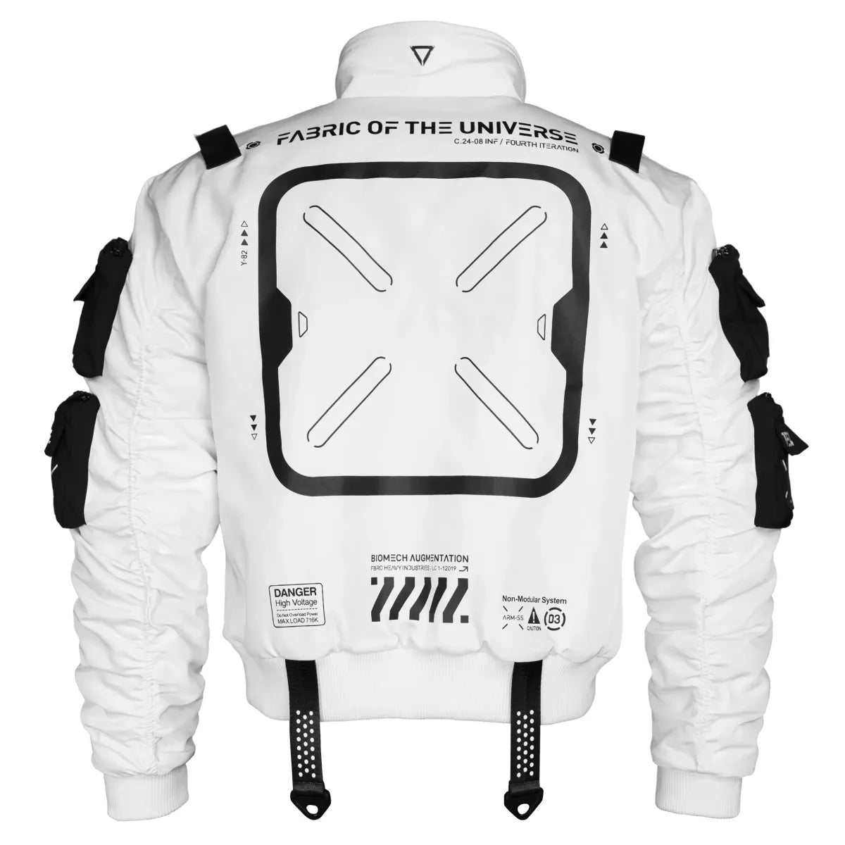 XB-04 White Techwear Bomber Jacket - Jackets & Coats - Bomber Jacket - 1