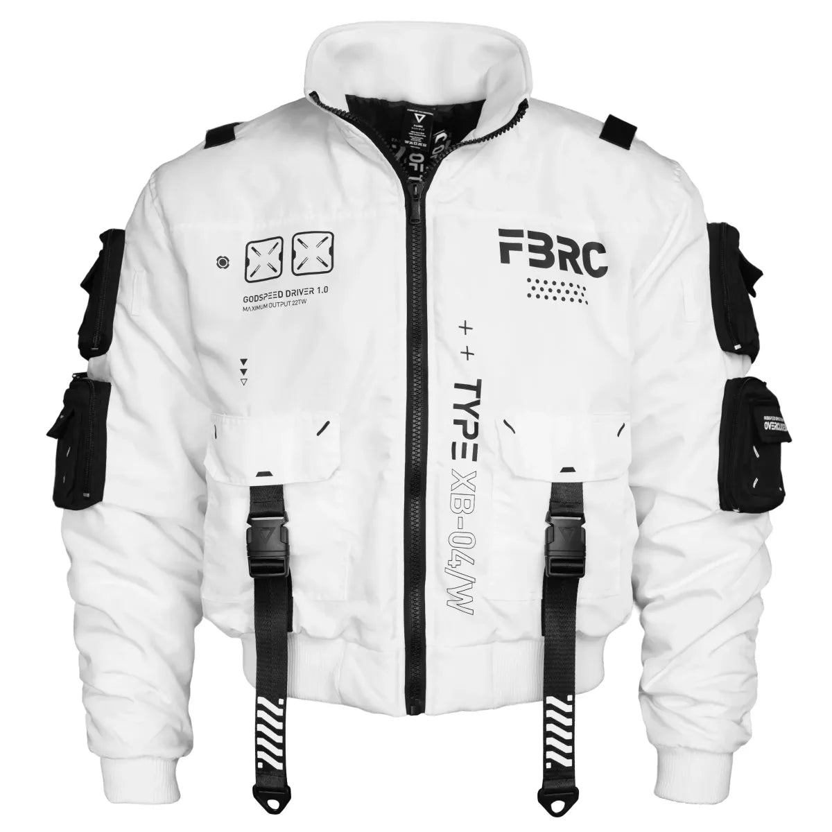 XB-04 White Techwear Bomber Jacket - Jackets & Coats - Bomber Jacket - 2