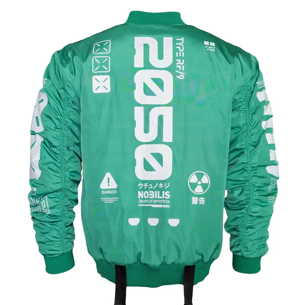 Y-2050 Techwear Green Bomber Jacket