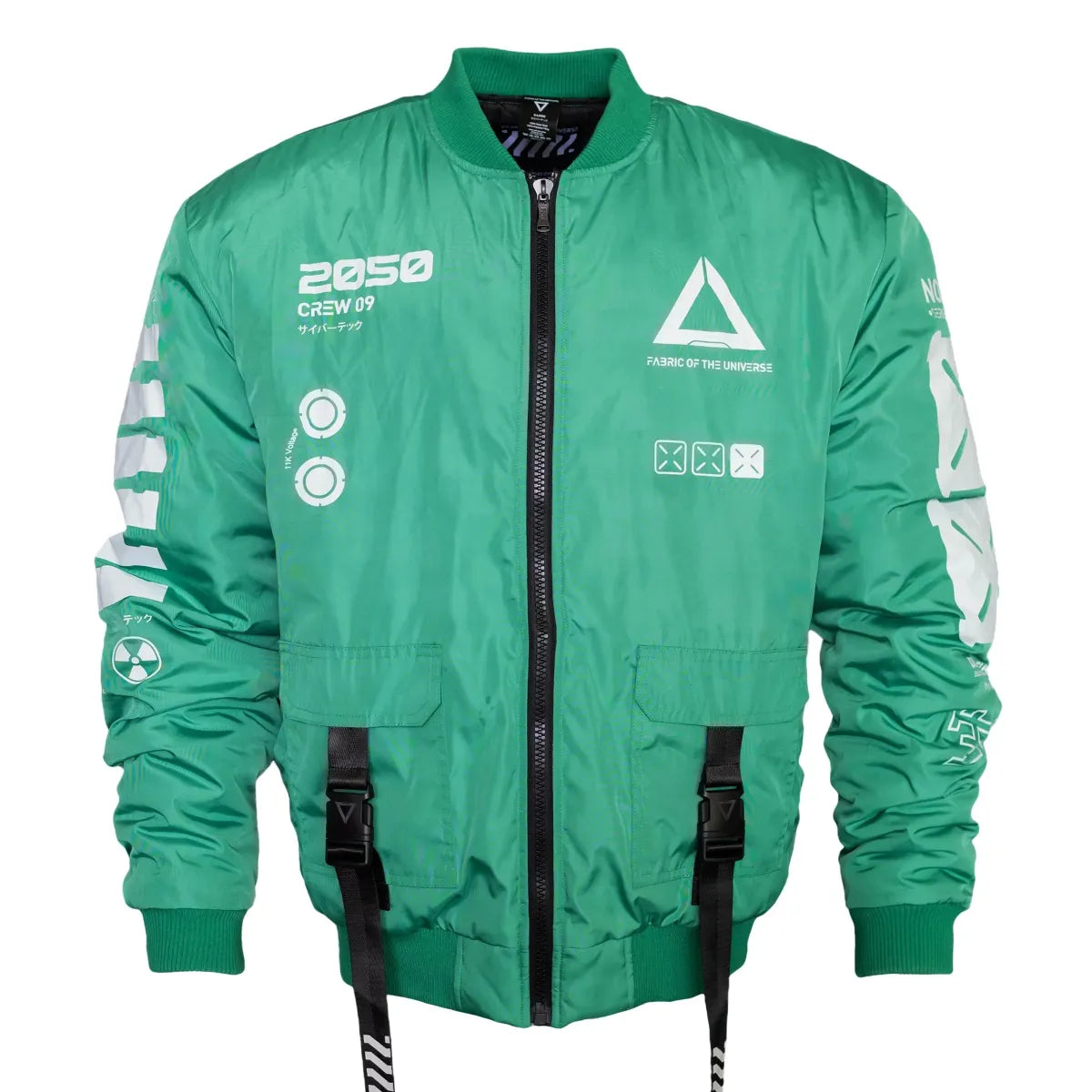 Y-2050 Techwear Green Bomber Jacket - Jackets & Coats - Bomber Jacket - 2