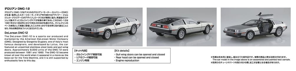 1982 DeLorean DMC 12 1:24 Scale Model Kit Fresh In Scale Model Kits 2025 6 Worldwide Shipping