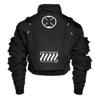 CRB-004 Black Crop Bomber Jacket - Women’s Clothing & Accessories - Jacket - 1