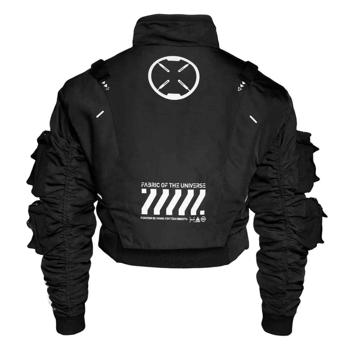 CRB-004 Black Crop Bomber Jacket - Women’s Clothing & Accessories - Jacket - 1