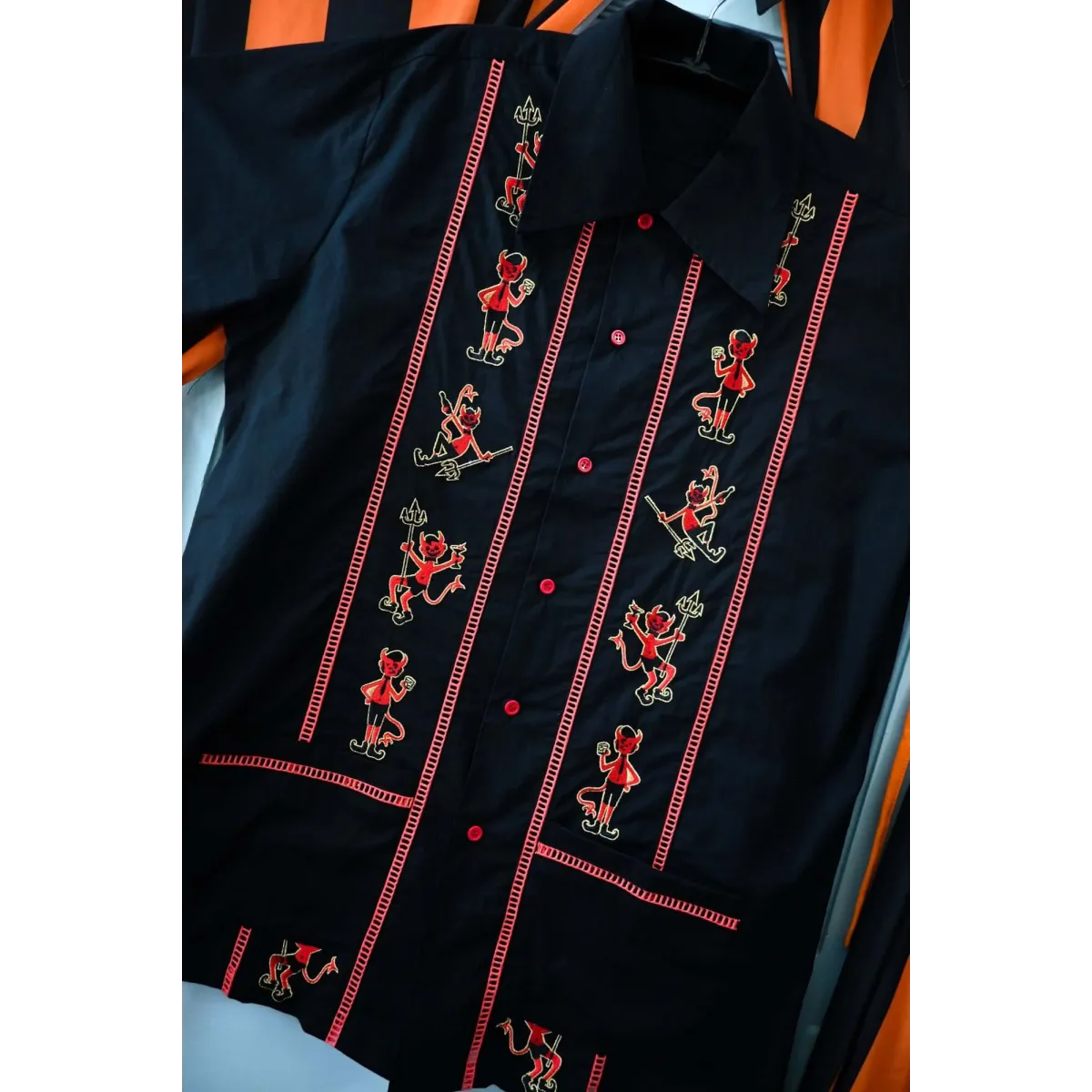 Men’s Tipsy Devils Cocktail Shirt - T-Shirts - Button-Up Shirt - 1