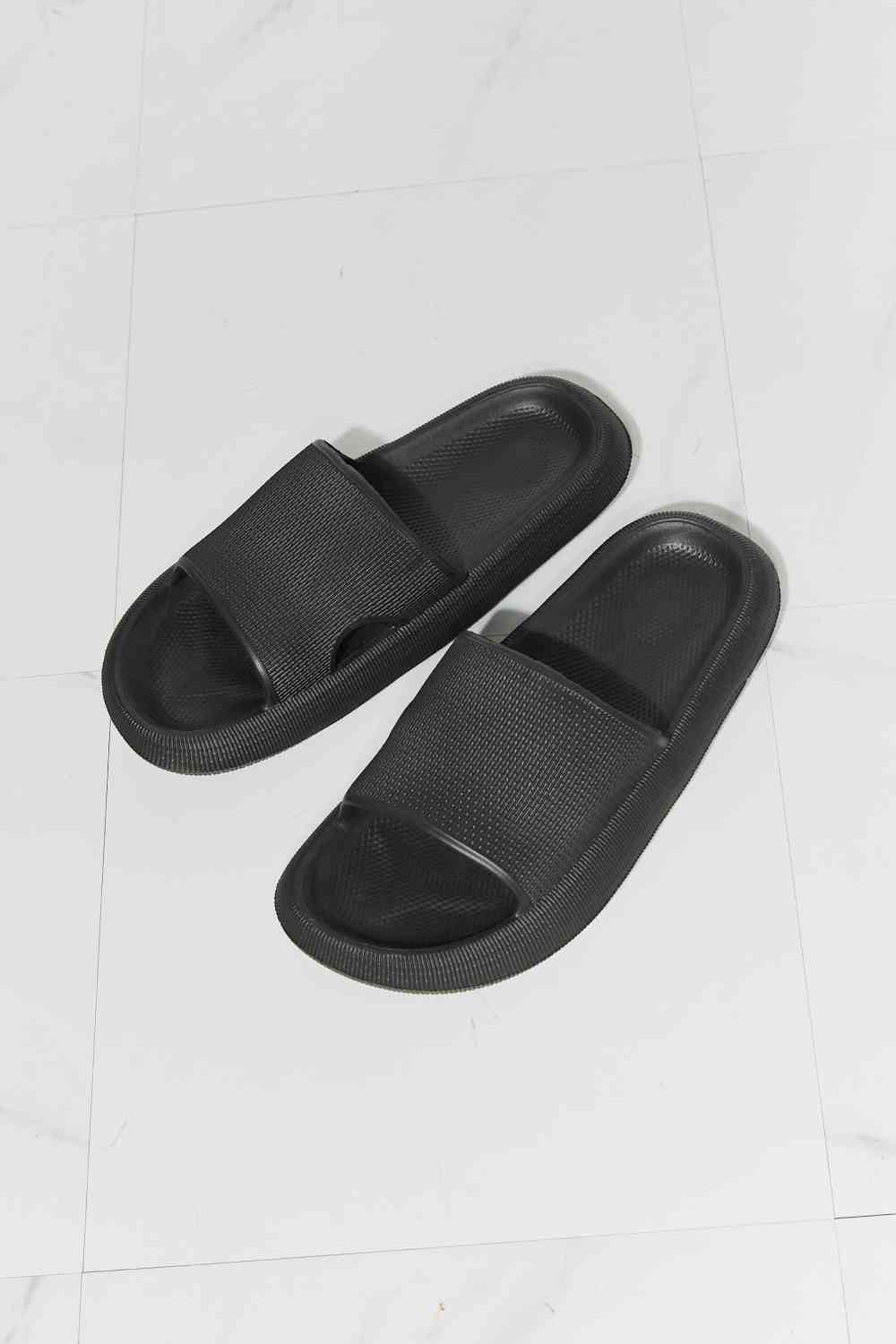 Arms Around Me Open Toe Slide in Black - Accessories - Shoes - 5 - 2024