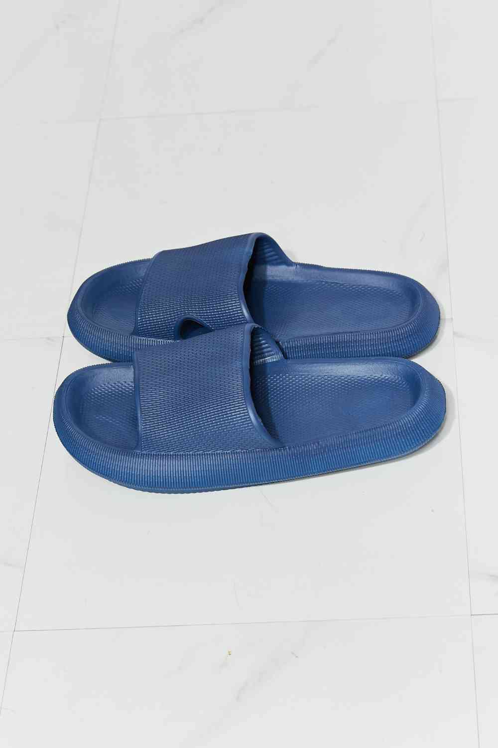 Arms Around Me Open Toe Slide in Navy - Accessories - Shoes - 6 - 2024