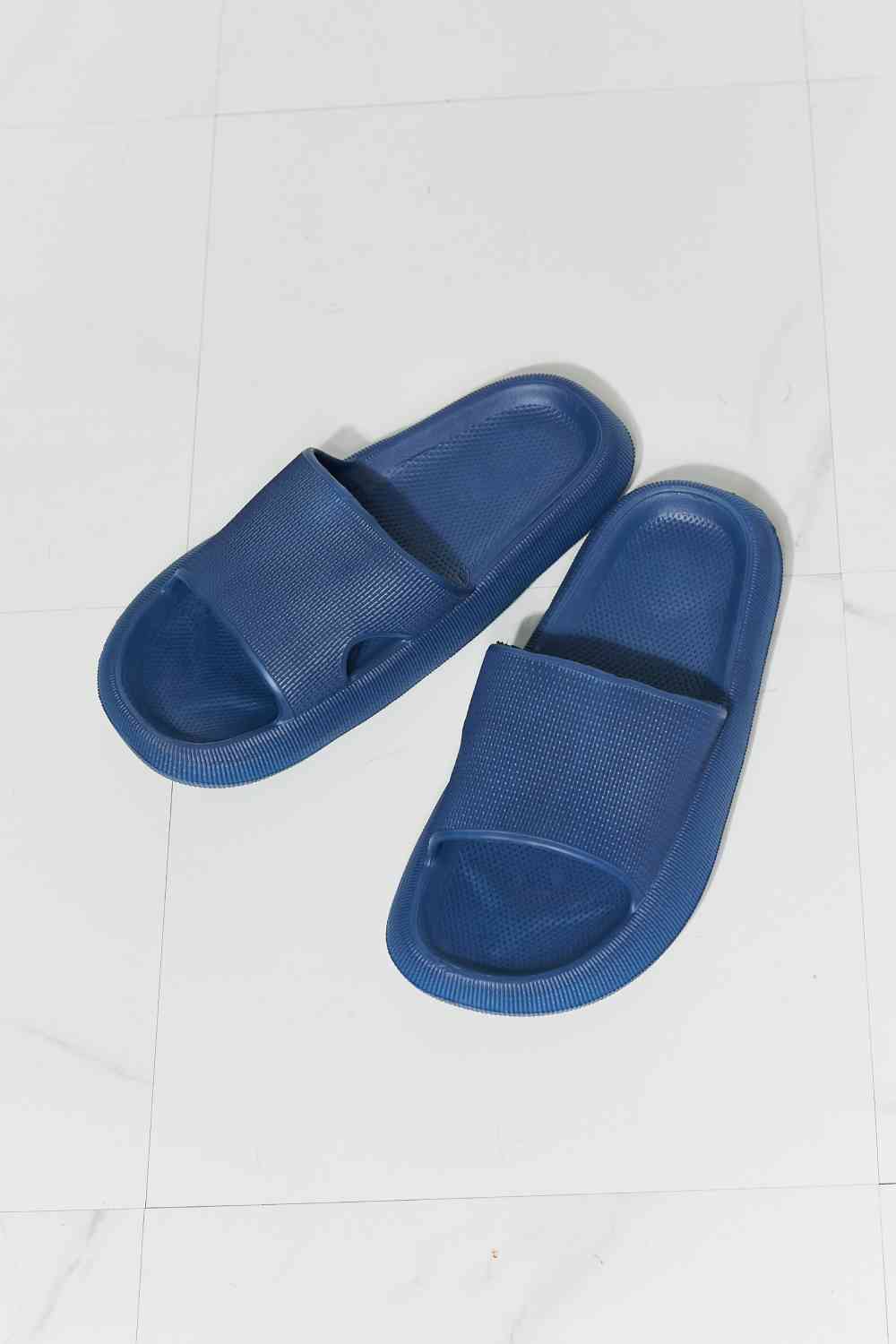 Arms Around Me Open Toe Slide in Navy - Accessories - Shoes - 5 - 2024