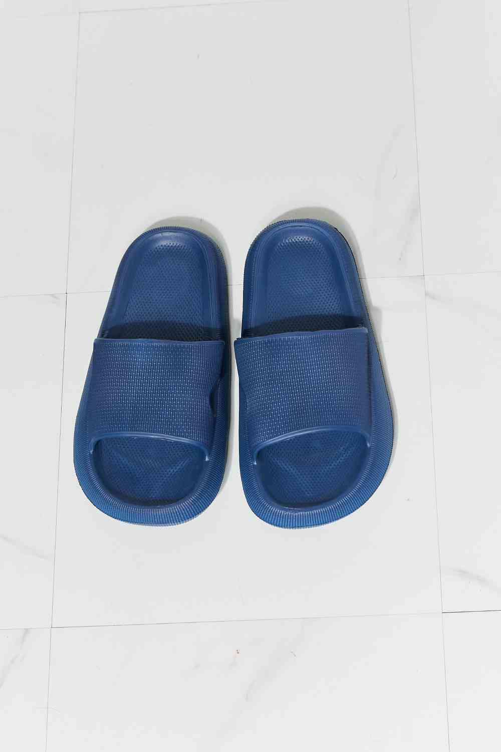 Arms Around Me Open Toe Slide in Navy - Accessories - Shoes - 4 - 2024