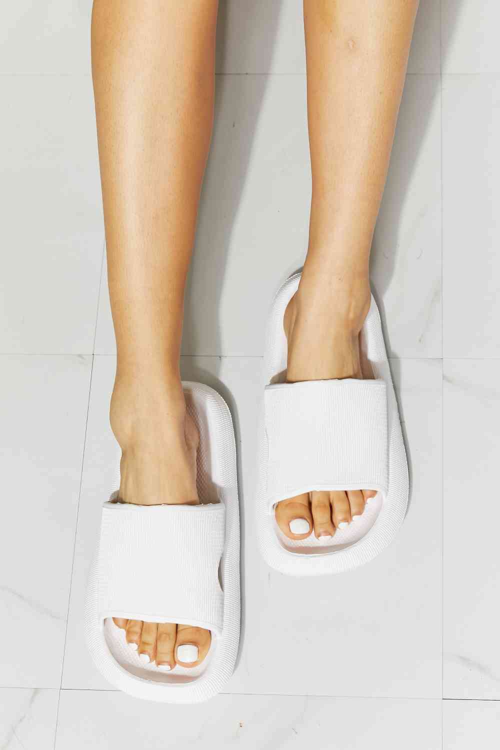 Arms Around Me Open Toe Slide in White - White / 6 - Accessories - Shoes - 1 - 2024