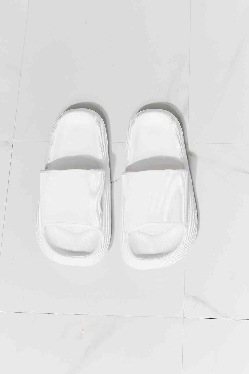 Arms Around Me Open Toe Slide in White - Accessories - Shoes - 4 - 2024