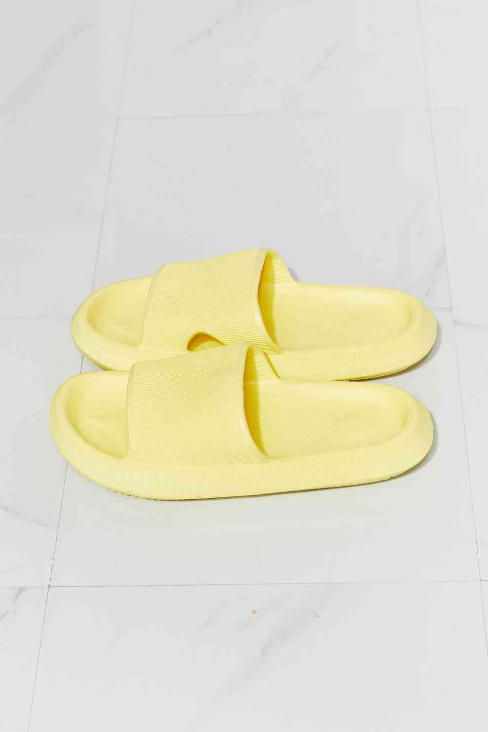 Arms Around Me Open Toe Slide in Yellow - Accessories - Shoes - 5 - 2024