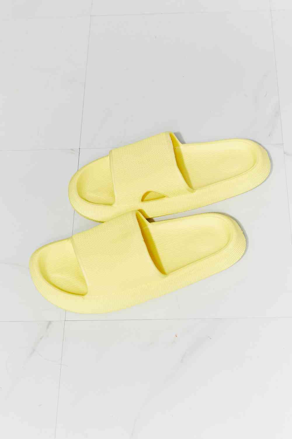 Arms Around Me Open Toe Slide in Yellow - Accessories - Shoes - 6 - 2024