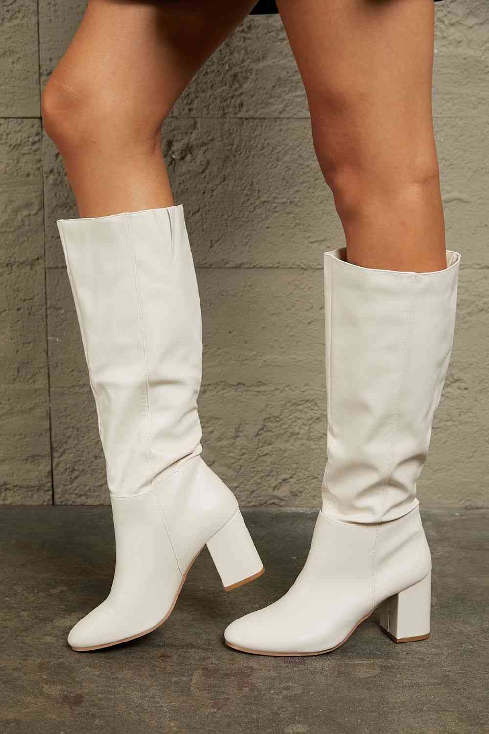 Block Heel Knee High Boots - Accessories - Shoes - 4 - 2024