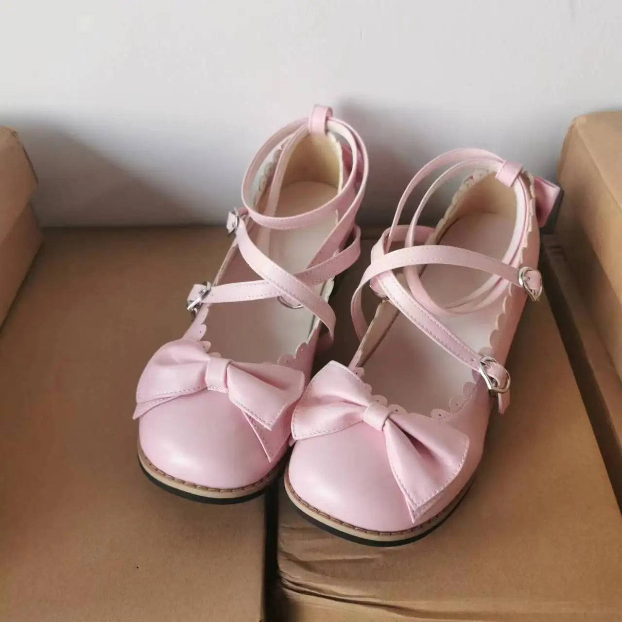 Cute Cross-Strap Flats - Princess Party Shoes - Pink / 36 - Accessories - Shoes - 8 - 2024