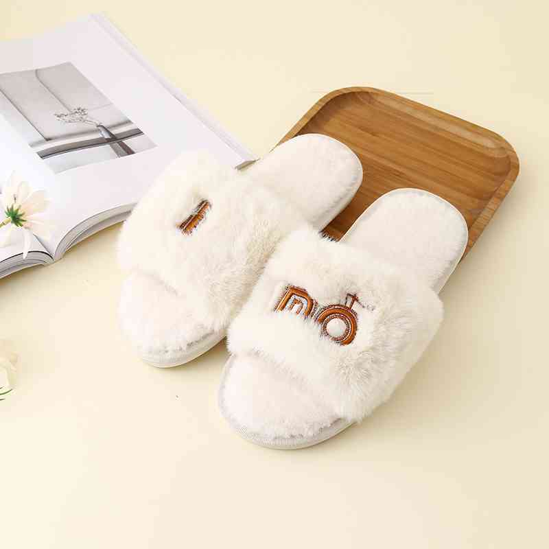 Faux Fur Open Toe Slippers - Accessories - Shoes - 4 - 2024