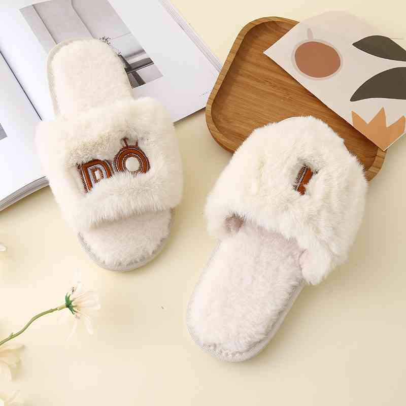 Faux Fur Open Toe Slippers - Accessories - Shoes - 6 - 2024