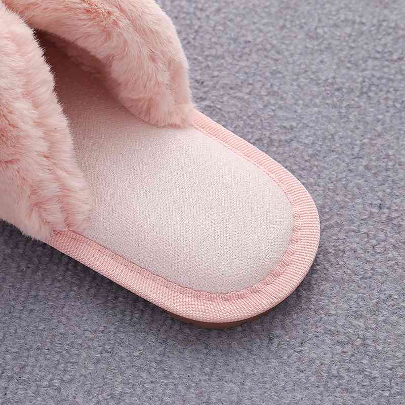 Faux Fur Open Toe Slippers - Accessories - Shoes - 7 - 2024