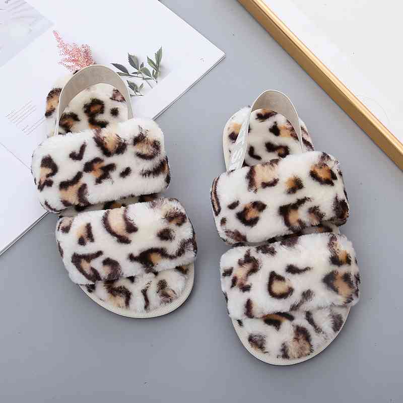 Faux Fur Open Toe Slippers - Accessories - Shoes - 9 - 2024