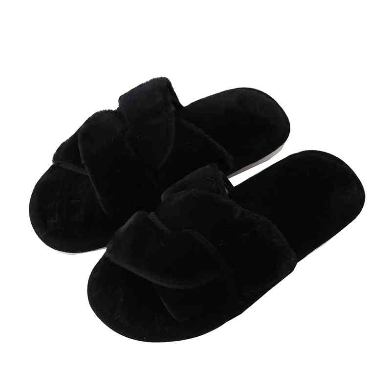 Fur Twisted Strap Slippers - Accessories - Shoes - 6 - 2024