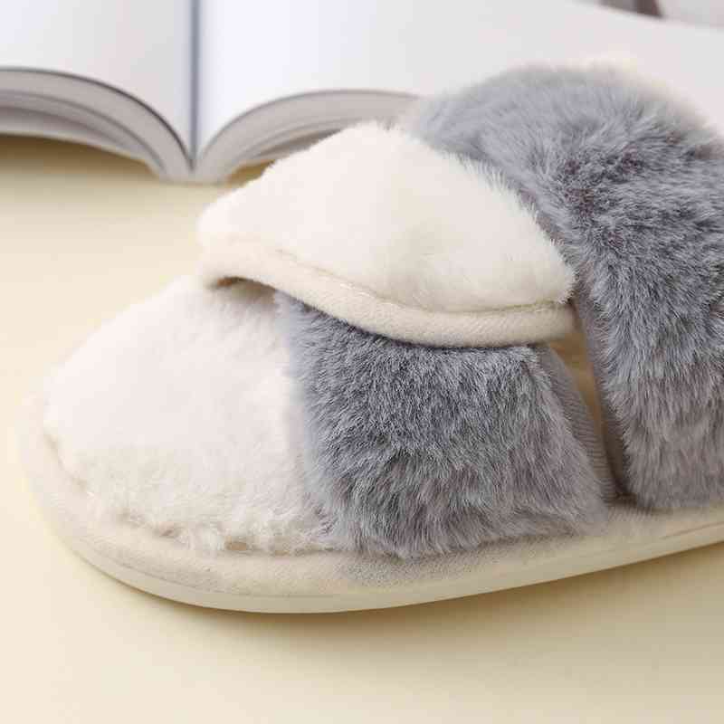 Fur Twisted Strap Slippers - Accessories - Shoes - 10 - 2024