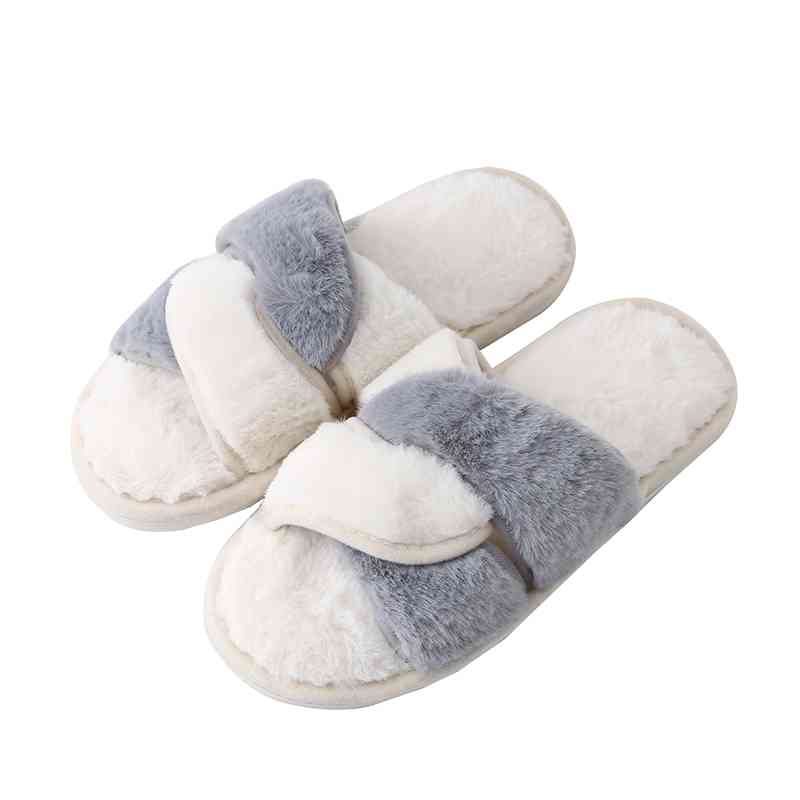 Fur Twisted Strap Slippers - Accessories - Shoes - 9 - 2024